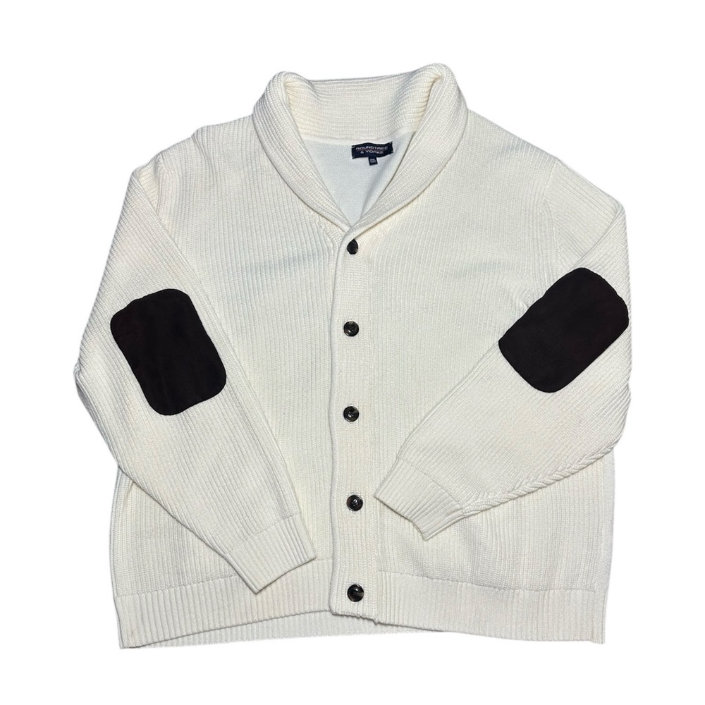 Roundtree & Yorke Men’s Knit Button Up Sweater Cardigan Size XXL 2XL